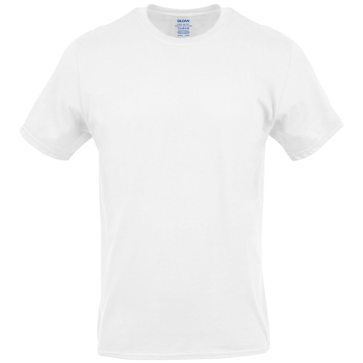 Gildan Men's Crew T-Shirt 6 Pack, White, Medium