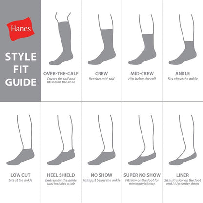Hanes Men's Socks, Max Cushioned Crew Socks, Available in 6, 8, and 12-Pack, White/Grey Foot Bottom, 12-14 🍁 All In One Marketplace Canada