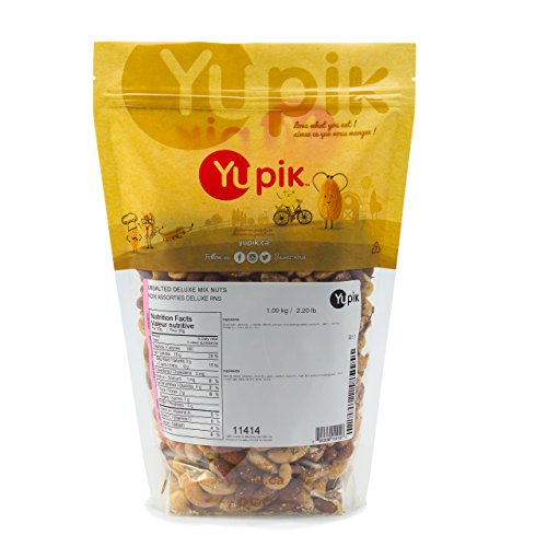 Yupik Deluxe Roasted Unsalted Nut Mix – 1kg Blend of Brazil Nuts, Almonds, Cashews, Hazelnuts & Pecans
