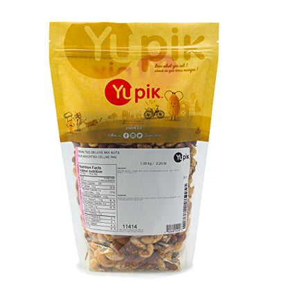 Yupik Deluxe Roasted Unsalted Nut Mix – 1kg Blend of Brazil Nuts, Almonds, Cashews, Hazelnuts & Pecans