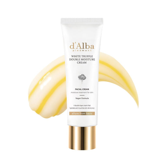 d'alba Piedmont White Truffle Double Moisture Cream, 2-in-1 Face Moisturizer, Vegan Skincare, Vegan Collegen, Skin Firming and Tightening, Dual Formula in ONE tube, Korean Skincare - Available at All In One Marketplace Canada