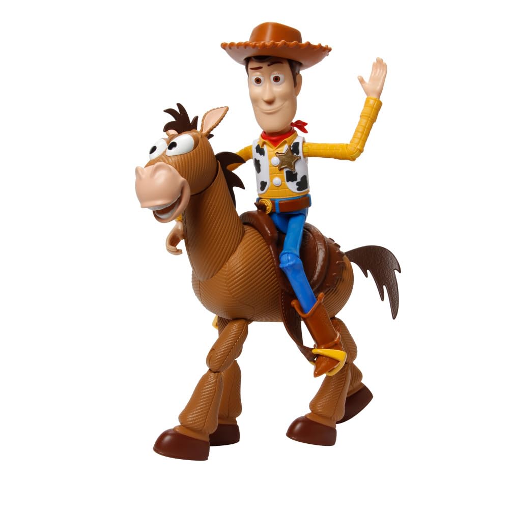 Mattel Disney Pixar's Toy Story 4 Woody and Bullseye 2-Character Pack, Movie-inspired Relative-Scale for Storytelling Play - Available at All In One Marketplace Canada
