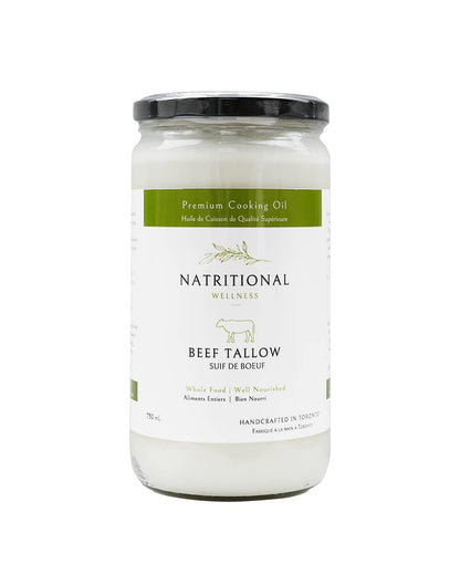 Grass-Fed Grass-Finished Canadian Beef Kidney Suet Tallow - 750ml | Ontario Made
