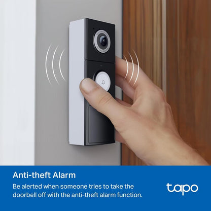 TP-Link Tapo Smart Video Doorbell Camera with Chime, Battery or Wired, 2K 5MP Color Night Vison, No Monthly Fee, 180° Ultra-Wide Head-to-Toe View, Free AI Detection, Cloud & Local Storage (Tapo D235) 🍁 All In One Marketplace Canada