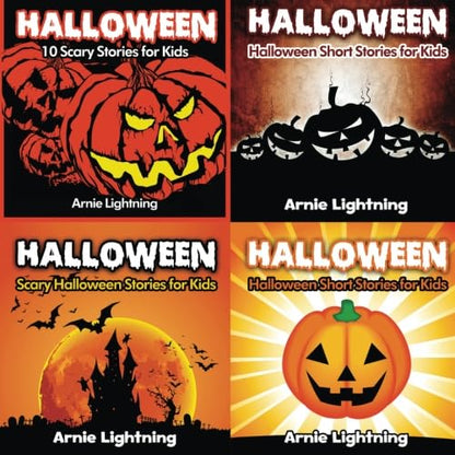 Pack de livres d'Halloween (4 livres en 1) : Histoires effrayantes pour enfants et blagues d'Halloween