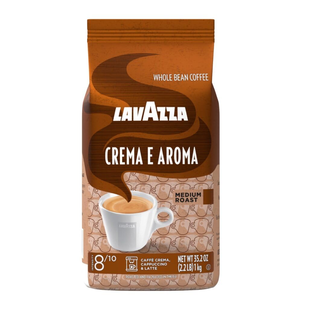 Lavazza Crema e Aroma Medium Roast Whole Bean Coffee, 1 kg