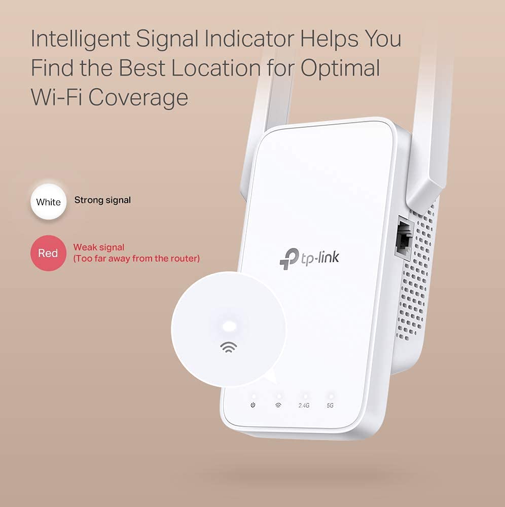 TP-Link AC1200 WiFi Extender (RE315) - Covers up to 1,500 Sq.ft and 25 Devices, Up to 1200Mbps, Dual Band WiFi Booster Repeater, Access Point Mode