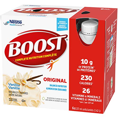 BOOST Original Vanilla Meal Replacement Drink – 6 Pack (237ml each), Case of 4