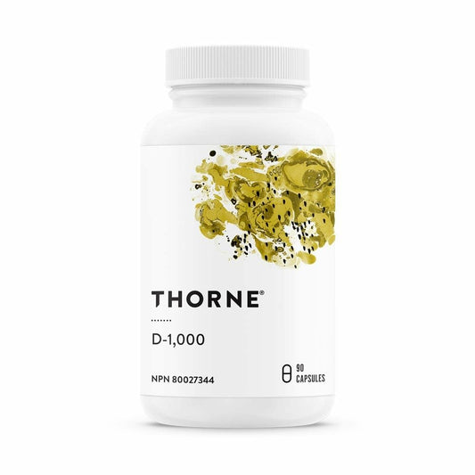 Thorne Vitamin D-1000 - Vitamin D3 Supplement (1,000 IU) for Healthy Bones and Muscles - 90 Capsules - Available at All In One Marketplace Canada