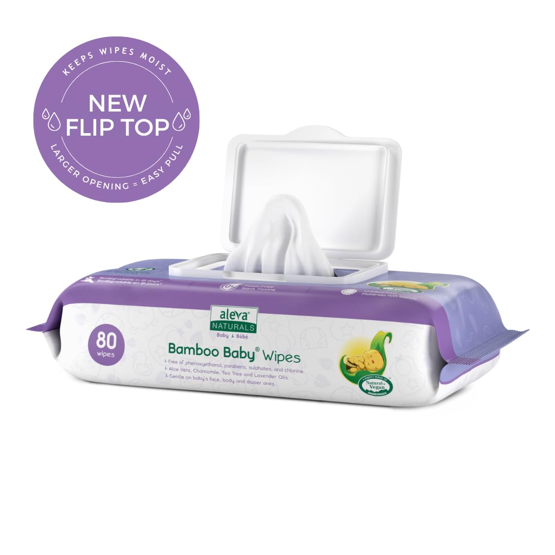 Aleva Naturals Bamboo Baby Wipes, 480 Count