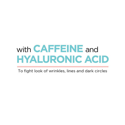 L'Oreal Paris Caffeine Eye Cream, with Hyaluronic Acid and Caffeine to Reduce look of Under Eye Wrinkles and Reduce Appearance of Puffiness, For Sensitive Skin, 15ml - Available at All In One Marketplace Canada