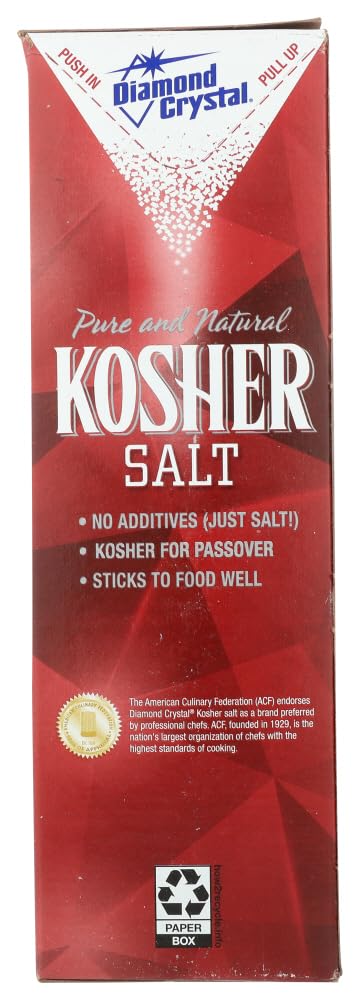 Diamond Crystal Kosher Salt - Pure & Natural, 48oz (3-Pack)