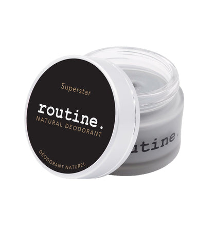Routine. Beauté Naturelle | Déodorant naturel en pot | Superstar (Charbon actif, magnésium et prébiotiques) | 58g, déodorant naturel sans aluminium pour femmes et hommes (formule crème en pot)