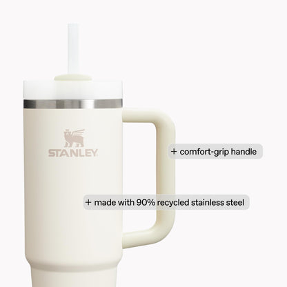 STANLEY Quencher H2.0 Tumbler with Handle and Straw 40 oz | Flowstate 3-Position Lid | Cup Holder Compatible for Travel | Insulated Stainless Steel Cup | BPA-Free | Violet Blossom