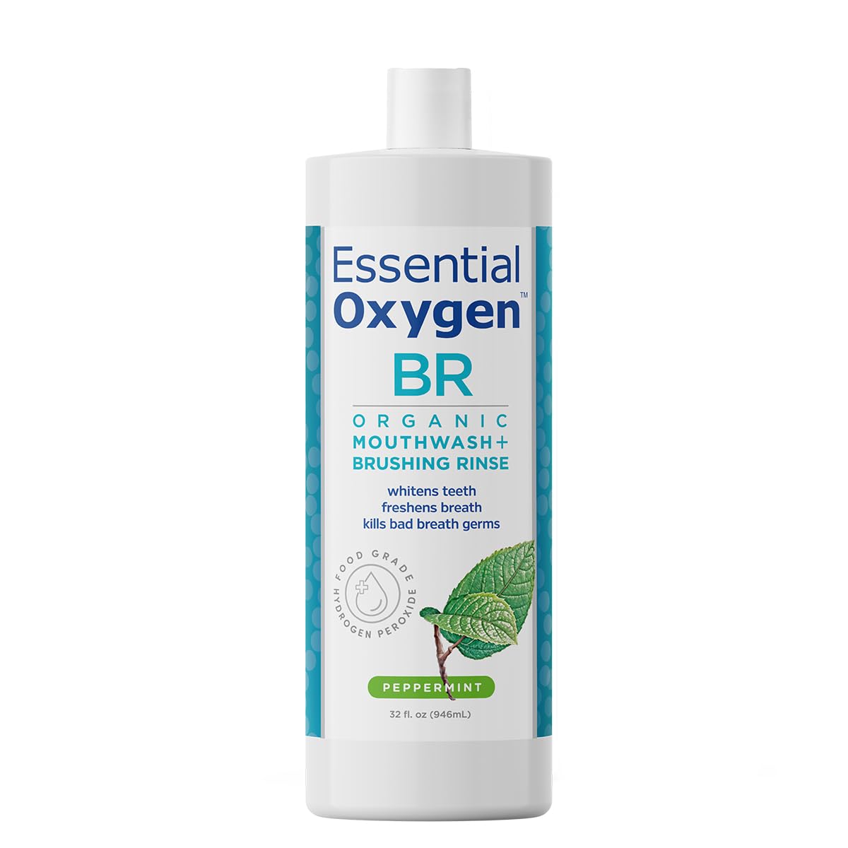 Essential Oxygen Organic Brushing Rinse Toothpaste Mouthwash Refill, Organic Peppermint, 32 Ounce 🍁 All In One Marketplace Canada