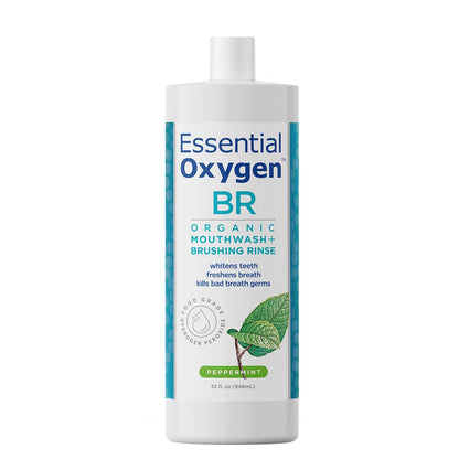 Essential Oxygen Organic Brushing Rinse Toothpaste Mouthwash Refill, Organic Peppermint, 32 Ounce 🍁 All In One Marketplace Canada