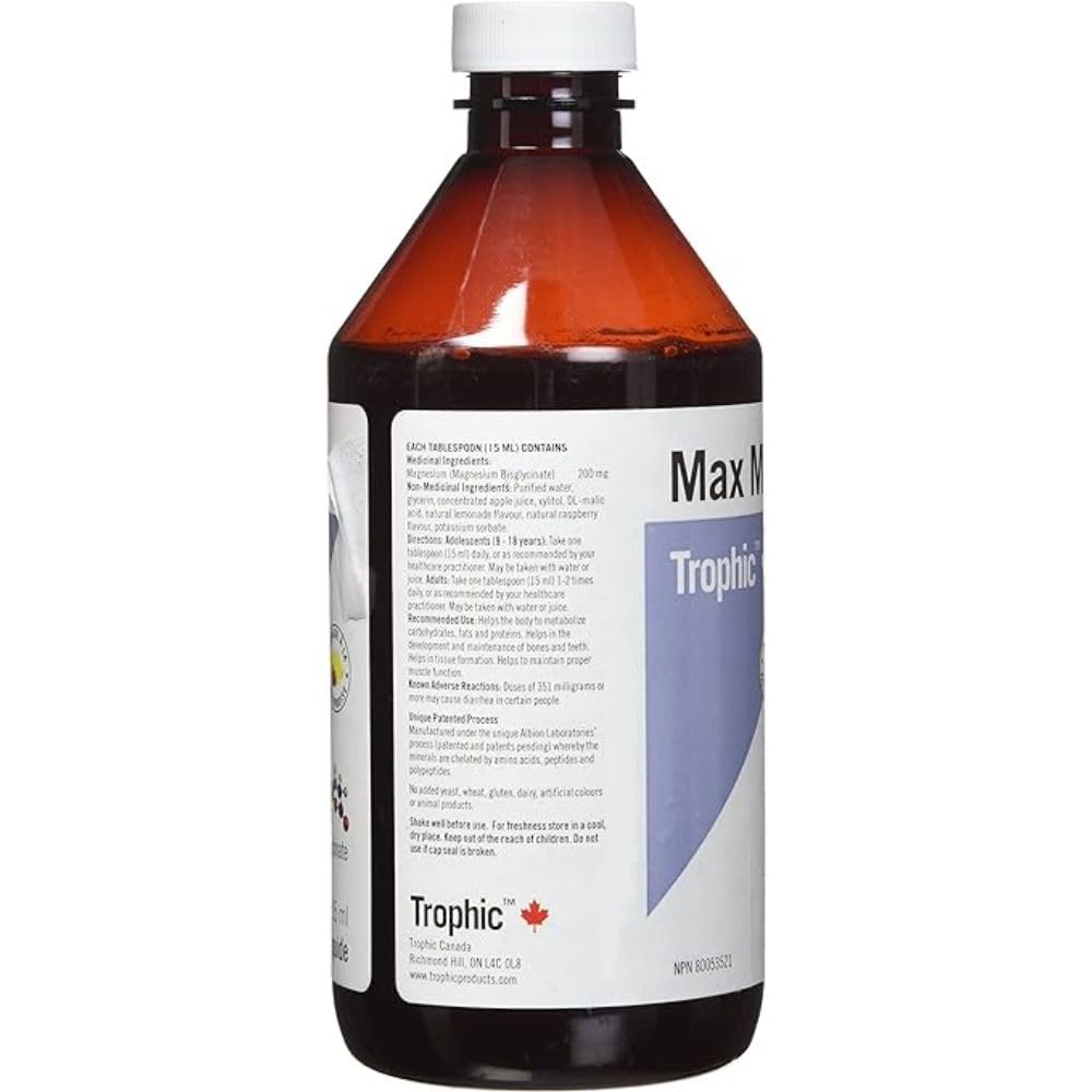 Trophic Max Mag (Magnesium Bisglycinate), 450ml, Raspberry Lemonade Trophic