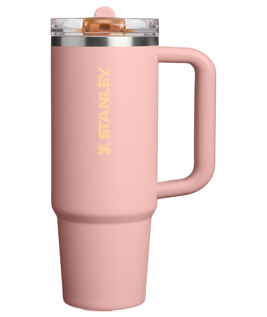 Stanley Quencher ProTour Flip Straw Tumbler with Leakproof Lid 30 oz | Built-in Straw & Handle | Cupholder Compatible for Travel | Insulated Stainless Steel Cup | BPA-Free | Peach Rose
