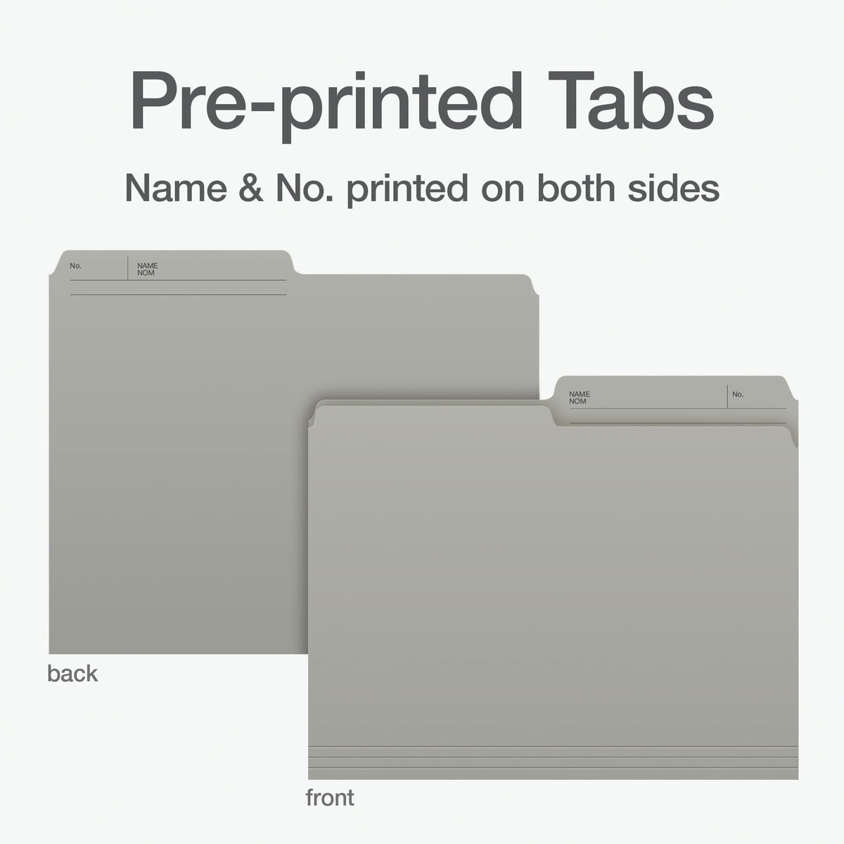 Pendaflex File Folders, 1/2 Cut Tab, Letter Size, Gray, Durable Paper Stock, 100/Box, Ideal for Office/Home/School File Organization, Made in Canada