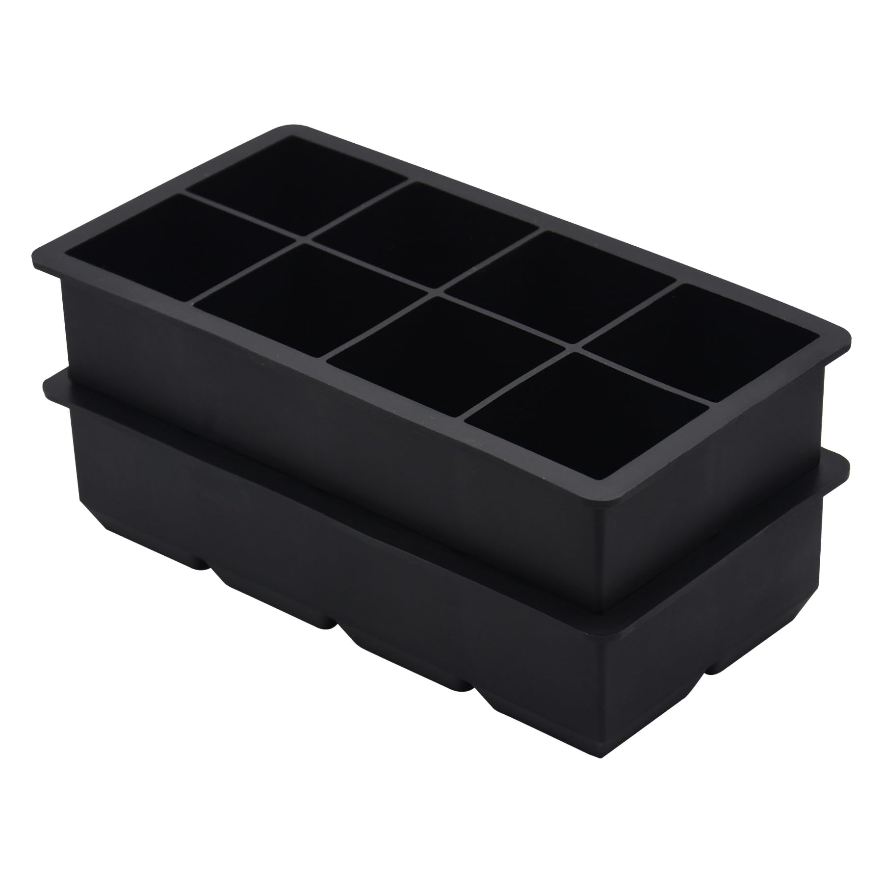 Bangp Large Ice Cube Tray for Whiskey,2 Pack Stackable Big Ice Cube Molds Make 16 Big Whiskey Ice Cubes,Easy Release Square Ice Cube Maker for Cocktails,Whiskey,Soups and Frozen Treats - Available at All In One Marketplace Canada