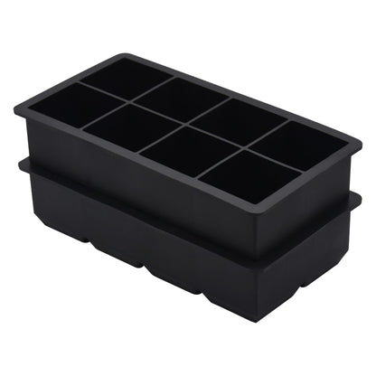 Bangp Large Ice Cube Tray for Whiskey,2 Pack Stackable Big Ice Cube Molds Make 16 Big Whiskey Ice Cubes,Easy Release Square Ice Cube Maker for Cocktails,Whiskey,Soups and Frozen Treats - Available at All In One Marketplace Canada