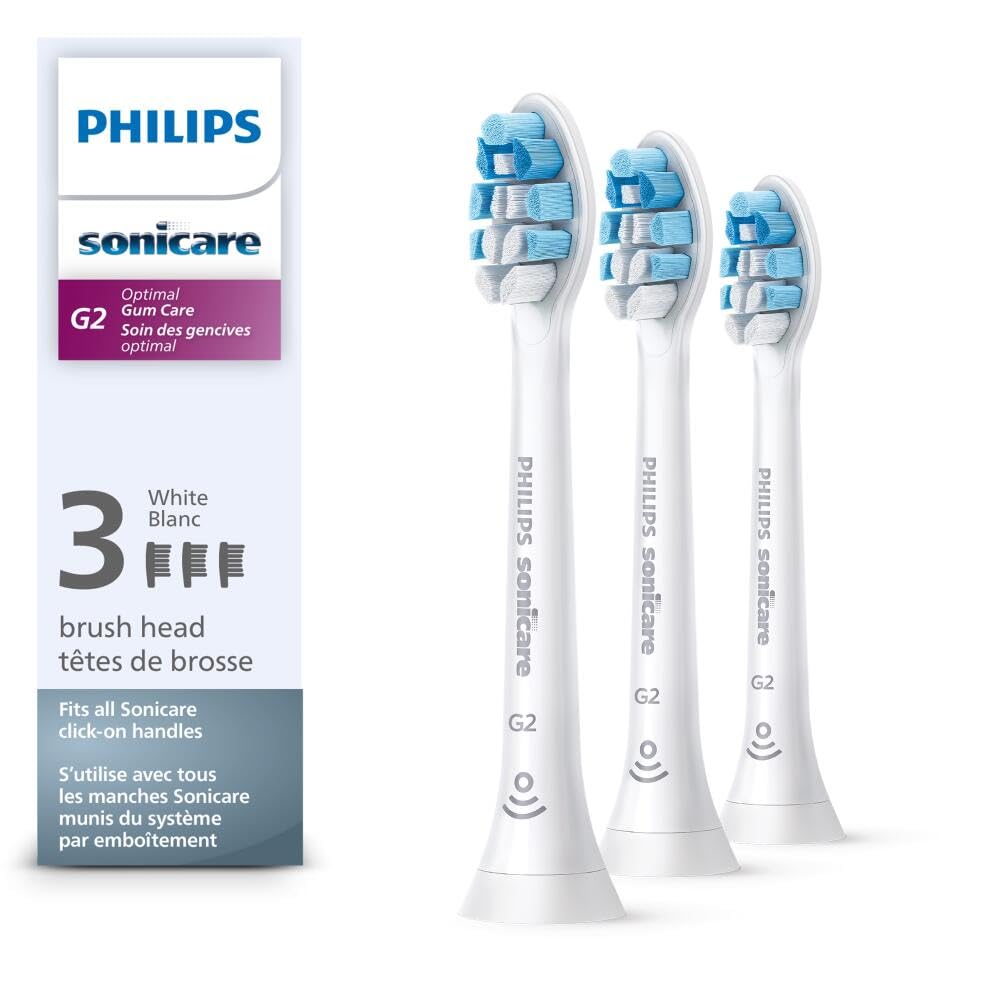 Philips Sonicare Optimal Gum Health Replacement Toothbrush Heads, HX9033/65, BrushSync Technology, White 3-pk Philips Sonicare