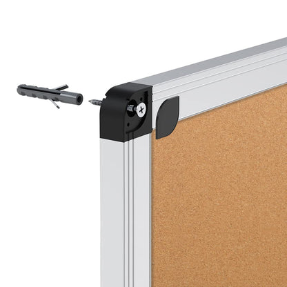 VIZ-PRO Cork Notice Board, 36 X 24 Inches, Cork Bulletin Board with Silver Aluminium Frame 🍁 All In One Marketplace Canada