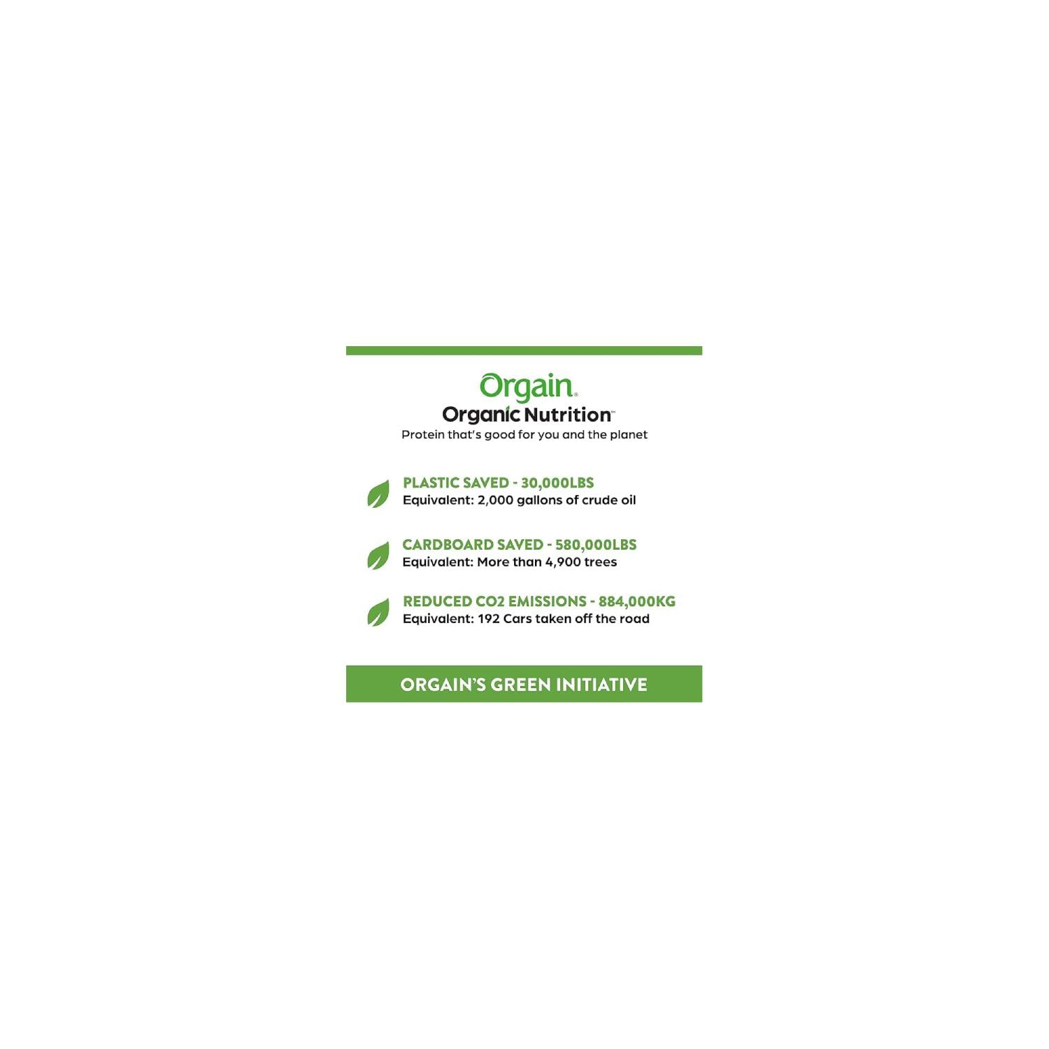 Orgain Organic Plant-Based Vanilla Bean Protein Powder - Vegan, Dairy-Free, Gluten-Free, 920g