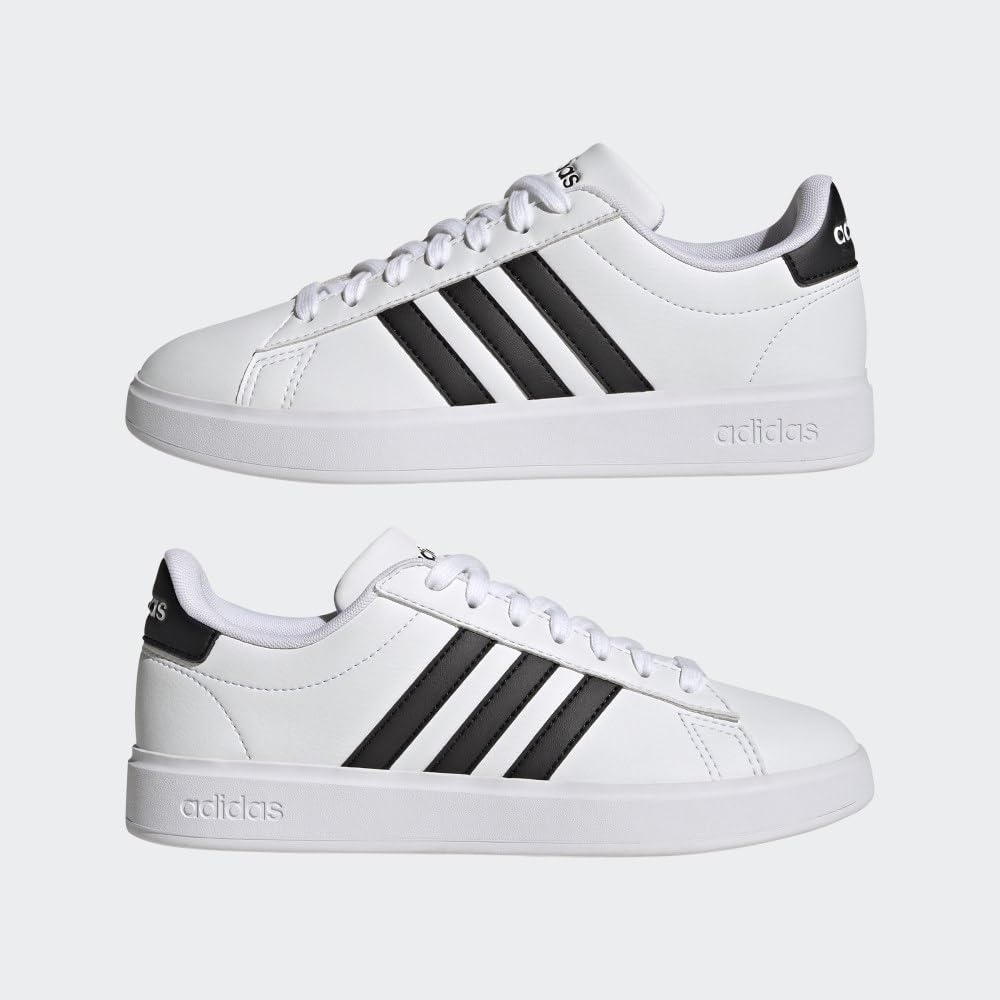 Adidas Women's Grand Court 2.0, White/Core Black/Core Black, 9.5 adidas