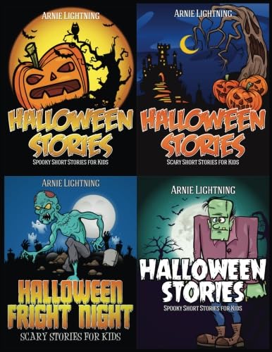 Halloween Stories (4 Books in 1): Spooky Stories, Funny Jokes, and Halloween Activities