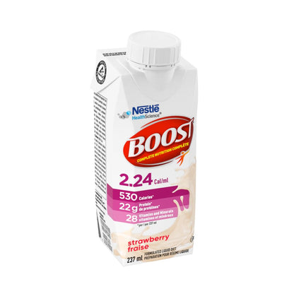 BOOST 2.24 Cal/mL Strawberry Nutritional Drink – 530 Calories, 22g Protein, 28 Vitamins & Minerals, 24-Pack Ready-to-Drink