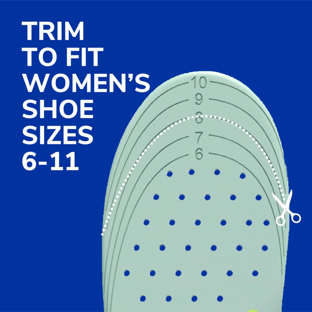 Dr. Scholl's Extra Support Insole Orthotics, Plus-Size, Tall, Wide Feet, Shock Absorbing, Arch Support, Distributes Pressure, Trim to Fit Inserts, Work & Casual Boots & Shoes, Women Size 6-11, 1 Pair 🍁 All In One Marketplace Canada