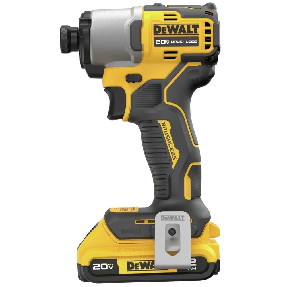 DEWALT 20V MAX Brushless Cordless Impact Driver 1/4-In, Lightweight, Variable Speed, LED (DCF840D1) DEWALT