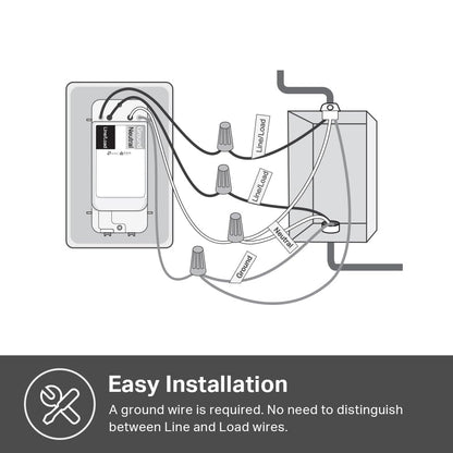 Kasa Matter Smart Wi-Fi Light Switch by TP-Link (KS205P3) - Neutral Wire and 2.4GHz Wi-Fi Connection Required, Works with Apple Home, Alexa & Google Home, No Hub Required, 3-Pack, White