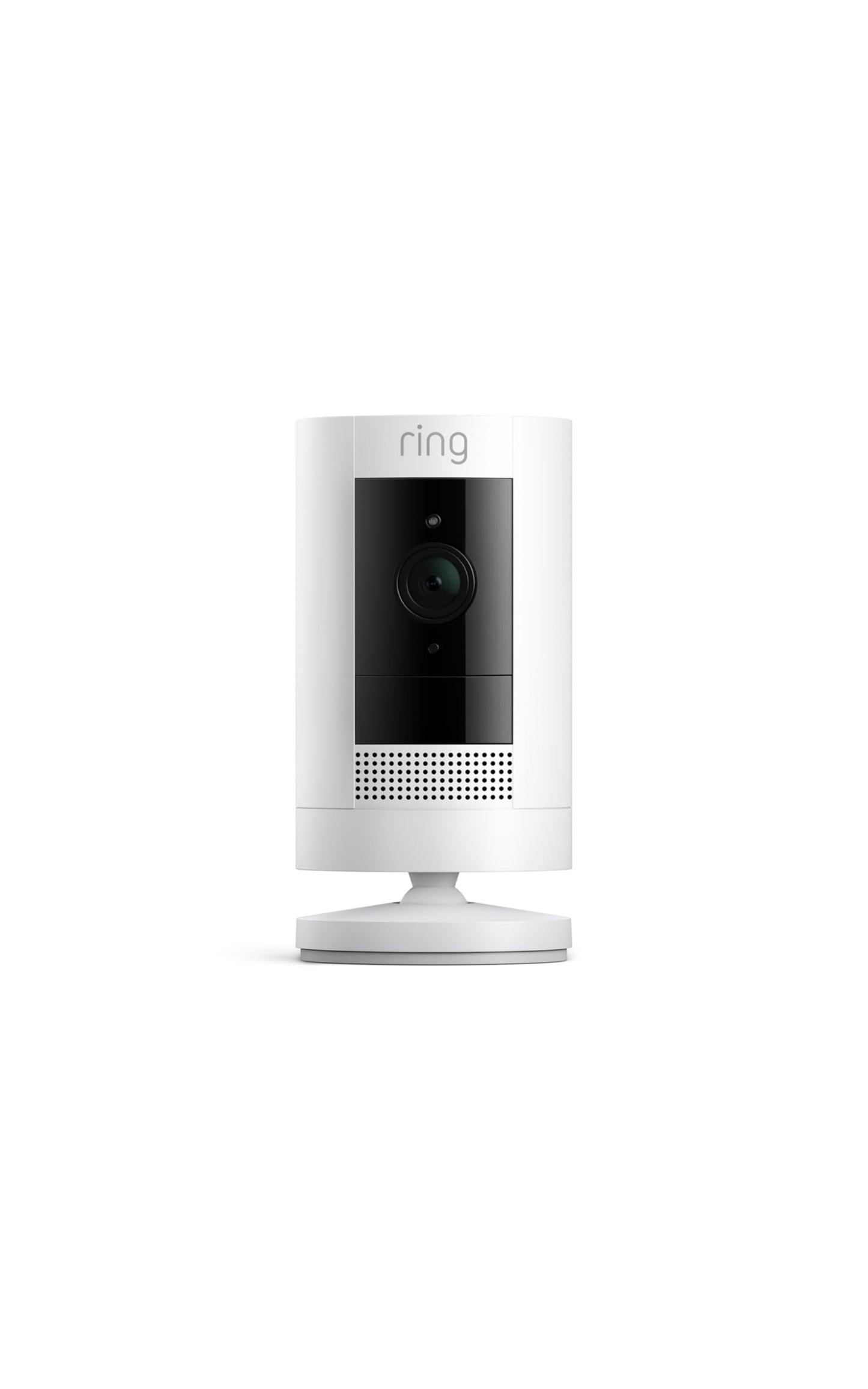 Ring Outdoor Cam (Stick Up Cam) | Weather-Resistant Outdoor Camera, Live View, Color Night Vision, Two-Way Talk, Motion alerts, Works with Alexa | White