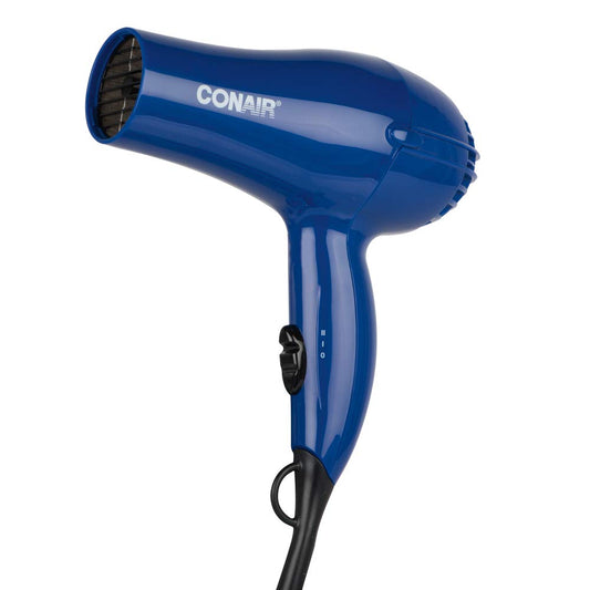 Conair 318RC Hair Dryer 1875 Watt Mid-Size Blow Dryer with 2 Heat 2 Speed Settings for All Hair Types Cool Shot Button Concentrator Attachment Blue 27.3 cm x 23.5 cm x 8.9 cm