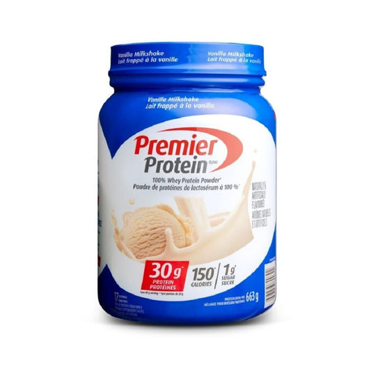 Premier Protein Powder, Vanilla Milkshake, High Protein Powder, 30g of Protein, 1g Sugar, 100% Whey Protein, Keto Friendly, Gluten Free, 17 Servings, 663 Grams