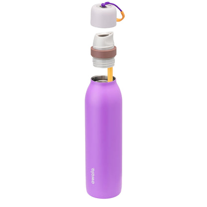 Owala FreeSip Twist Insulated Stainless Steel Water Bottle with Straw for Sports and Travel, BPA-Free, 24-oz, Purple/Purple (California Grapevine) 🍁 All In One Marketplace Canada