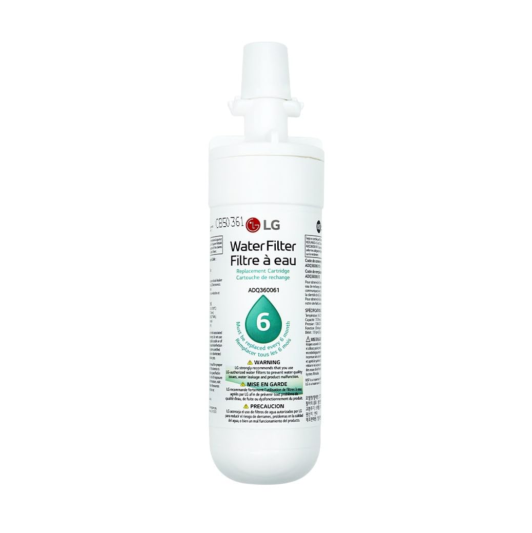 LG LT700P2-6 Month / 200 Gallon Capacity Per Unit/Replacement Refrigerator Water Filter (NSF42, NSF53, and NSF401) ADQ36006121﻿