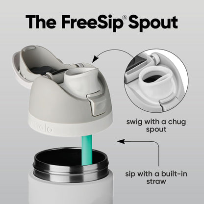 Bouteille d'eau isotherme Owala FreeSip en acier inoxydable avec paille pour le sport et les voyages, sans BPA, 1,2 L, Shy Marshmallow