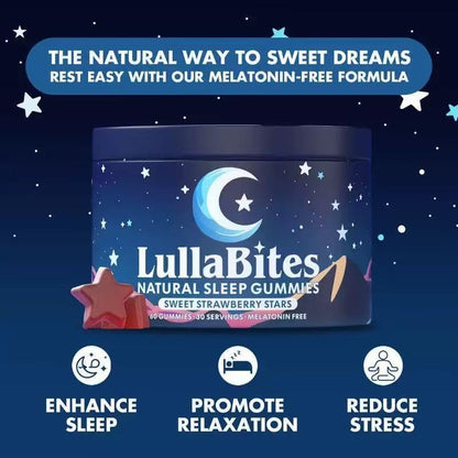 Strawberry Star-Shaped Sleep Support Gummies – 60 Sugar-Free, Gluten-Free Pieces