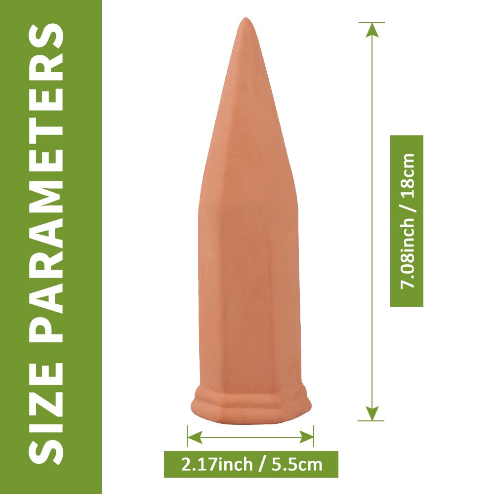 Fu Store 10PCS Plant Watering Stakes Automatic Plant Drippers Waterers for Vacations Plant Watering Devices Terracotta Self Waterinq Spikes for Wine Bottles Great for Indoor Outdoor Plants - Available at All In One Marketplace Canada