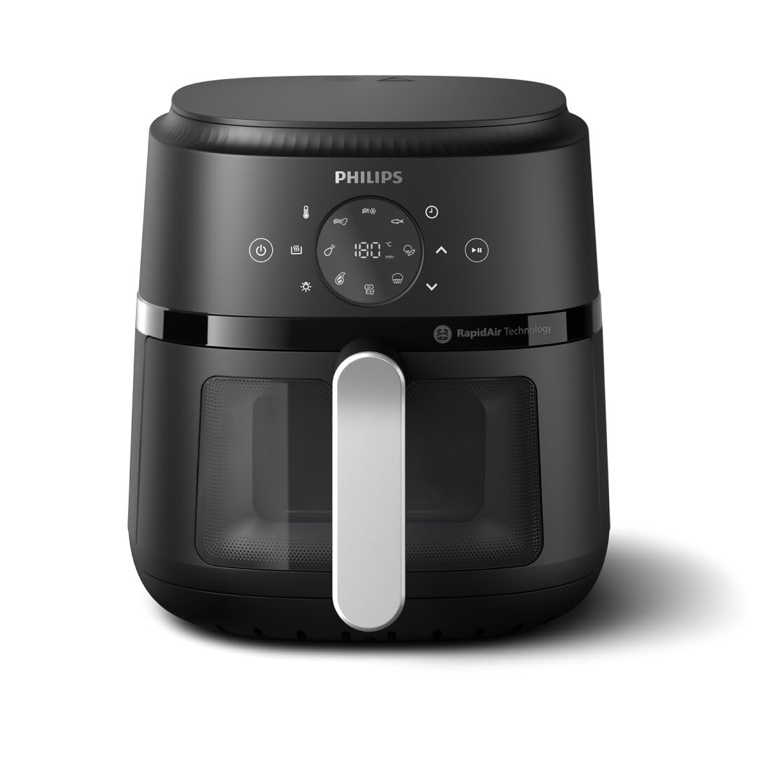 Philips Air Fryer 2000 Series - 13-in-1 functions, 6.2L, Compact Design with Cooking Window, Black, (NA231/00) PHILIPS