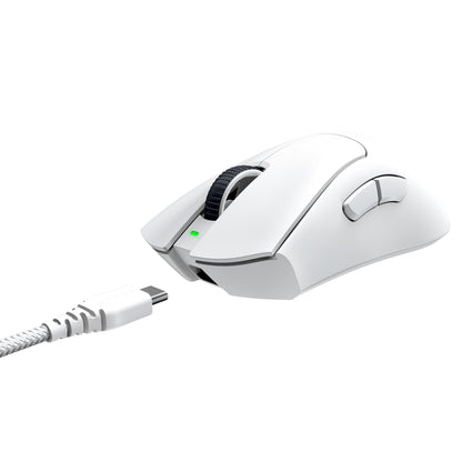 Razer DeathAdder V3 Pro Wireless Gaming Mouse, 64g, 90 Hr Battery, White