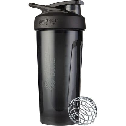 BlenderBottle Strada Shaker Cup Perfect for Protein Shakes and Pre Workout, 28-Ounce, Black