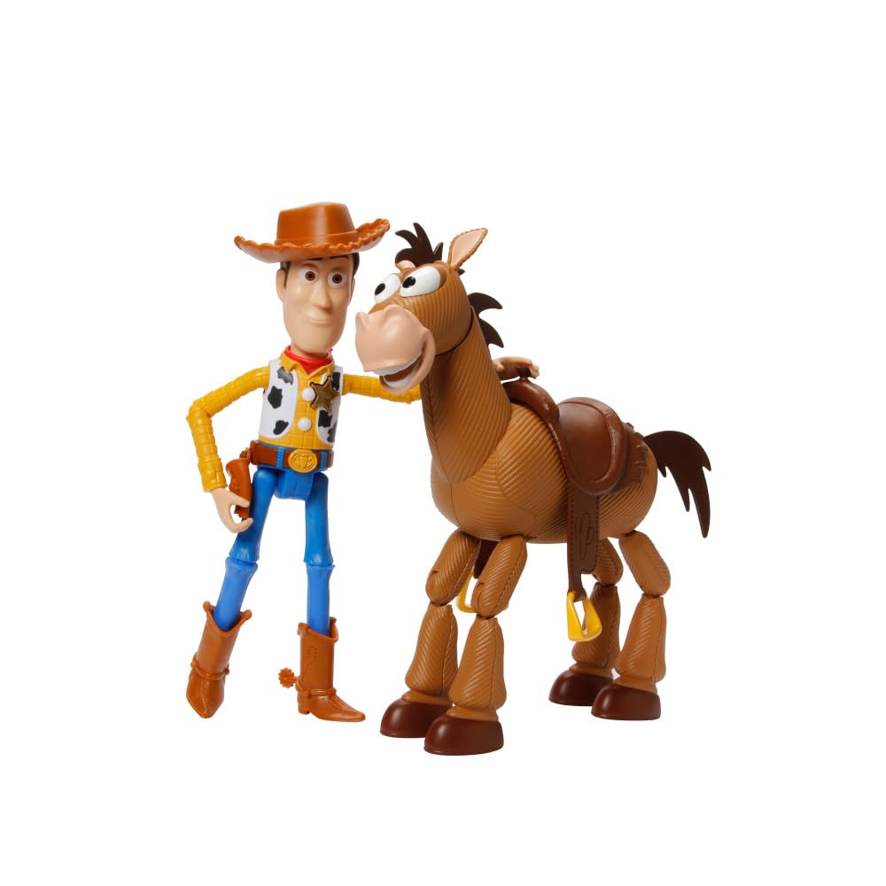 Mattel Disney Pixar's Toy Story 4 Woody and Bullseye 2-Character Pack, Movie-inspired Relative-Scale for Storytelling Play - Available at All In One Marketplace Canada