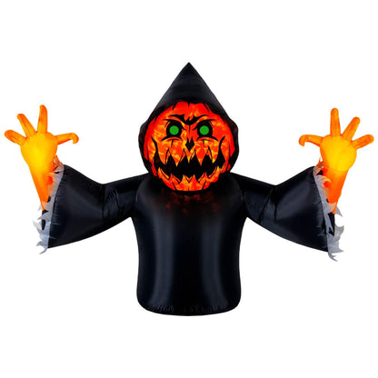 Faucheuse citrouille gonflable de 7 pieds (2,1 m) Occasions Halloween avec lumières tourbillonnantes