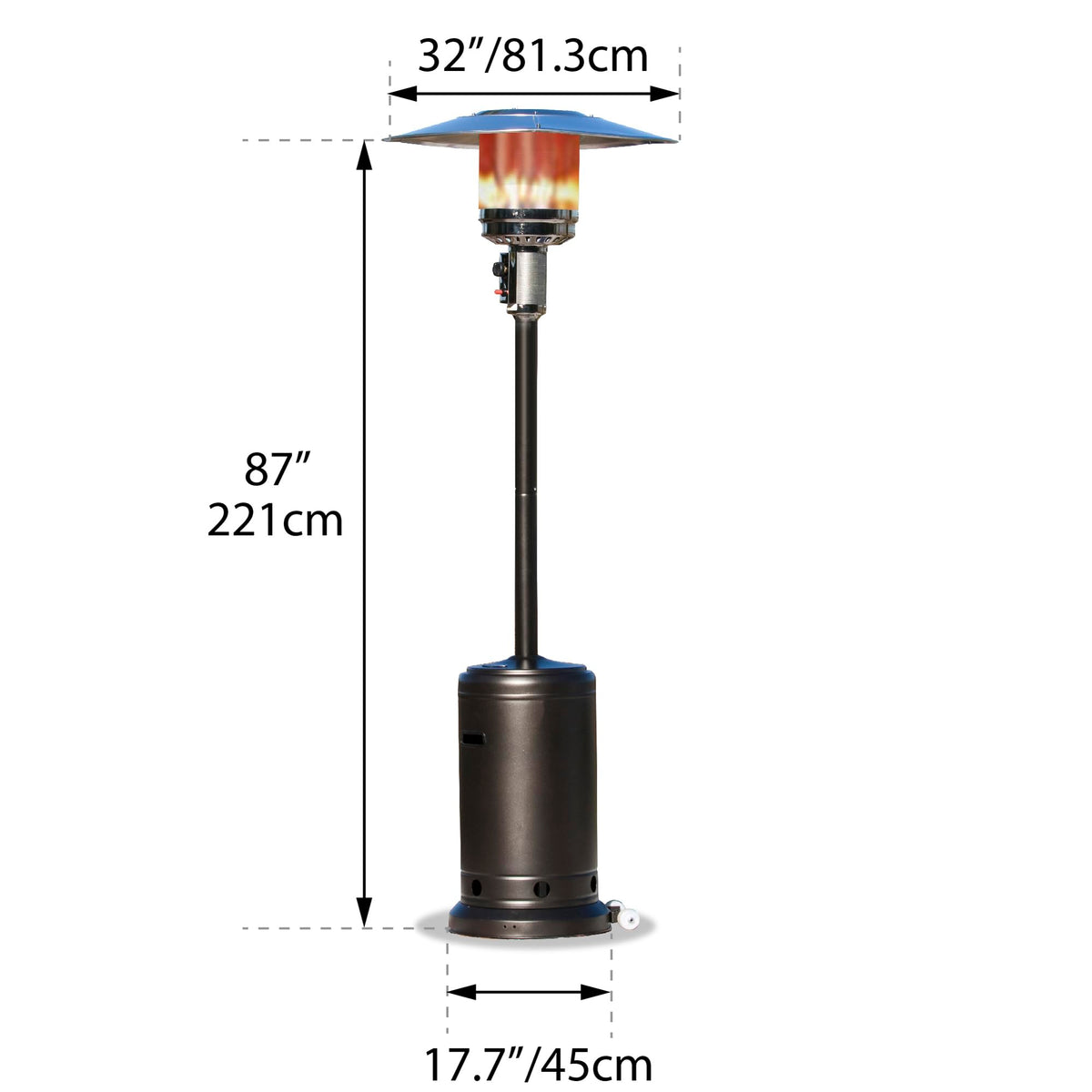Paramount Patio Heater 46,000 BTU, Mocha