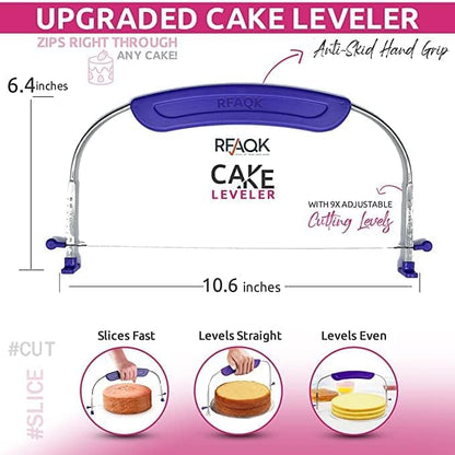 RFAQK 35 PCs Cake Decorating Kit with Cake Turntable -Leveler- Cake Stand with Non slip Base-7 Piping Tips & 20 Bags-Straight & Offset Spatula- Scraper Set-EBook-Cake Decorations & Baking Supplies Set 🍁 All In One Marketplace Canada