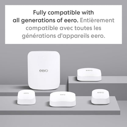 Amazon eero 7 dual-band mesh Wi-Fi 7 router (newest model) - Supports internet plans up to 2.5 Gbps, Coverage up to 190 m², 1-pack